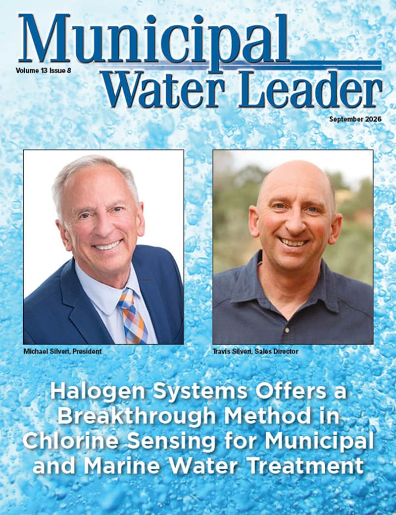 Municipal Water Leader September 2026 cover featuring Michael and Travis Silveri of Halogen Systems