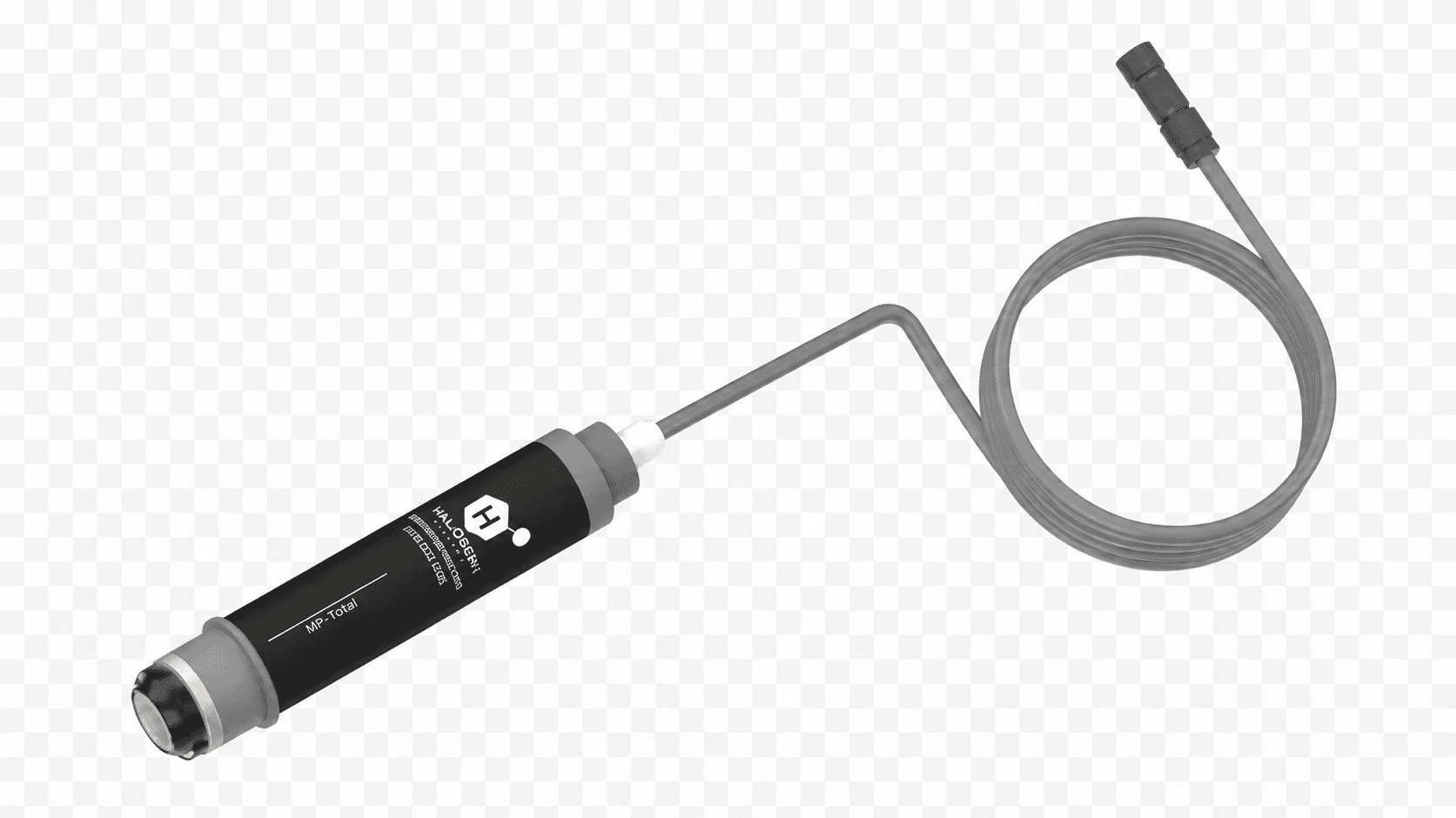 Halogen MP sensor in an immersion configuration for a tank or clearwell