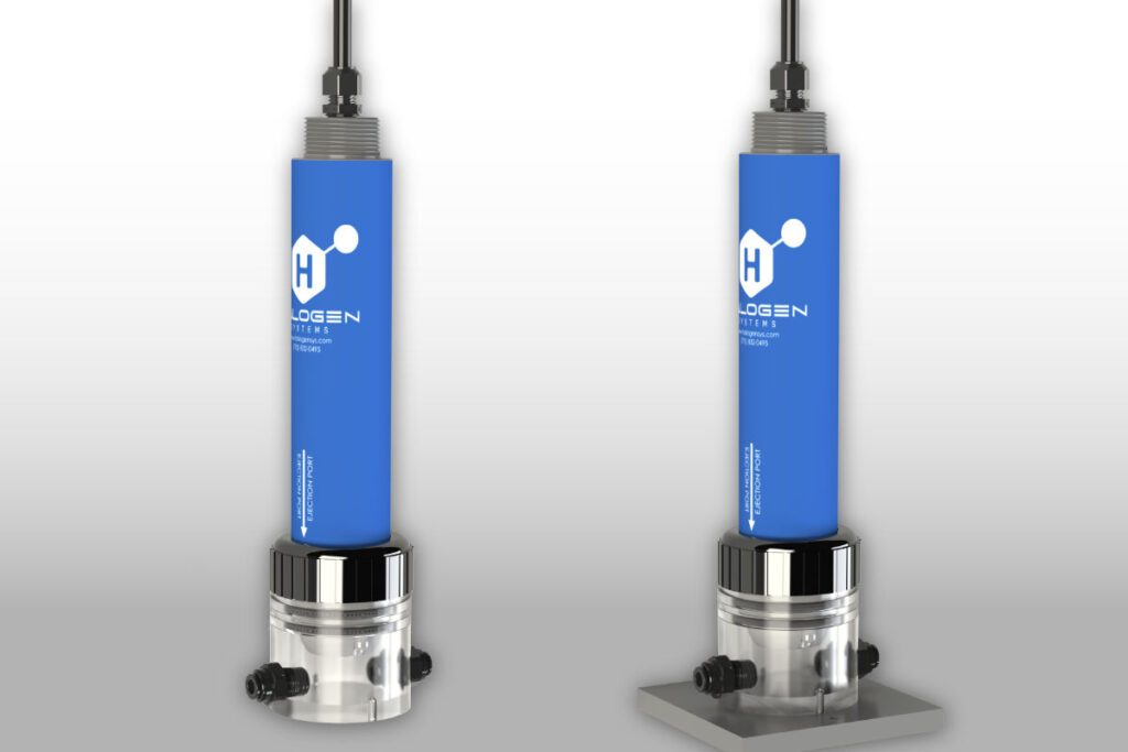 Halogen MP5™ Sensors with two types of flow-cell housings.