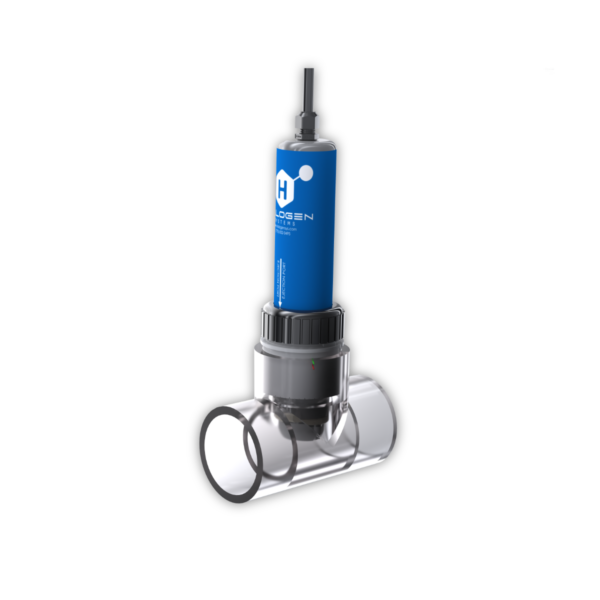 MP5™ Online Chlorine Analyzer PVC Tee Deployment - clear pipe